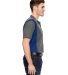 LS524 Dickies Adult Industrial Color Block Shirt in Chrcl/ roy blue
