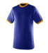 710 Augusta Sportswear Ringer T-Shirt in Purple/ gold