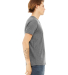 BELLA+CANVAS 3125 Short Sleeve Henley in Grey triblend