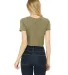 BELLA 6681 Womens Poly-Cotton Crop Top in Heather olive