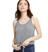 US510 US Blanks Sheer Cropped Tank in Heather grey