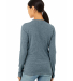 BELLA 6500 Womens Long Sleeve T-shirt in Heather slate