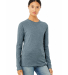 BELLA 6500 Womens Long Sleeve T-shirt in Heather slate