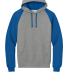 96CR JERZEES - Nublend® Colorblocked Hooded Pullo in Oxford/ royal