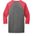 BELLA+CANVAS 3200 Unisex Baseball Tee in Grey/ red triblend