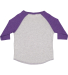 3330 Rabbit Skins Toddler Baseball Raglan in Vintage heather/ vintage purple
