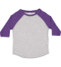 3330 Rabbit Skins Toddler Baseball Raglan in Vintage heather/ vintage purple