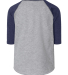 3330 Rabbit Skins Toddler Baseball Raglan in Vintage Heather/ Vintage True Navy